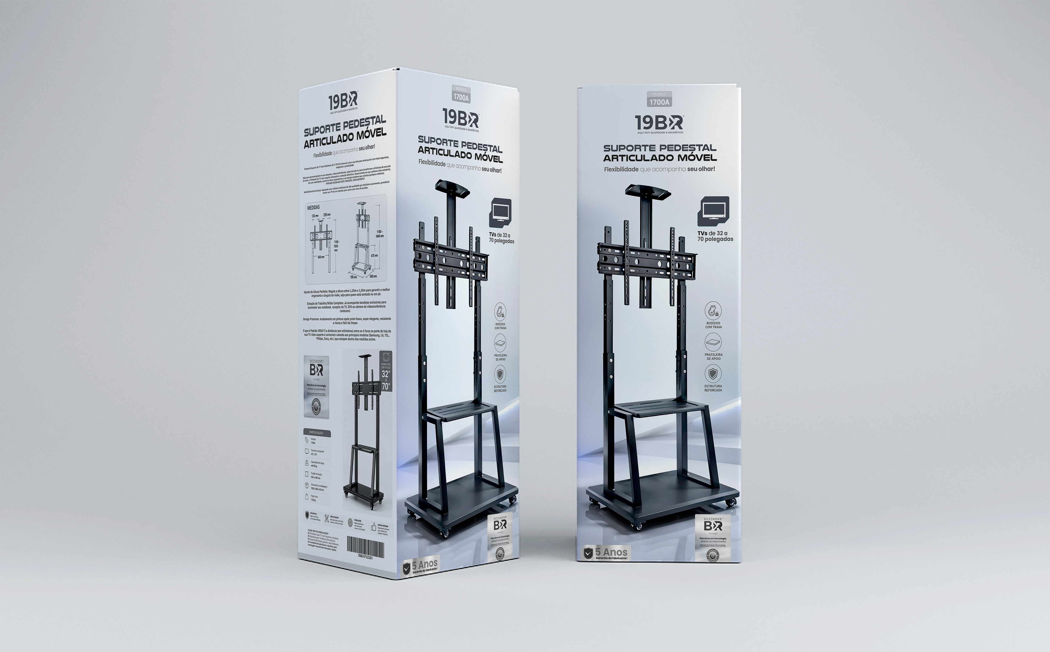 Suporte Pedestal Móvel